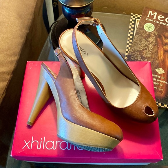 Retro 70’ Style Peep Toe Heels - Picture 5 of 9